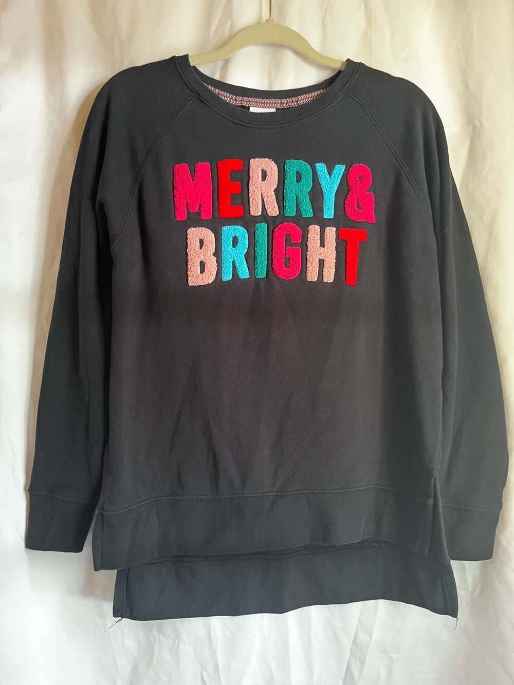 Royce Brand Merry & Bright Crewneck Sweatshirt Size M Black